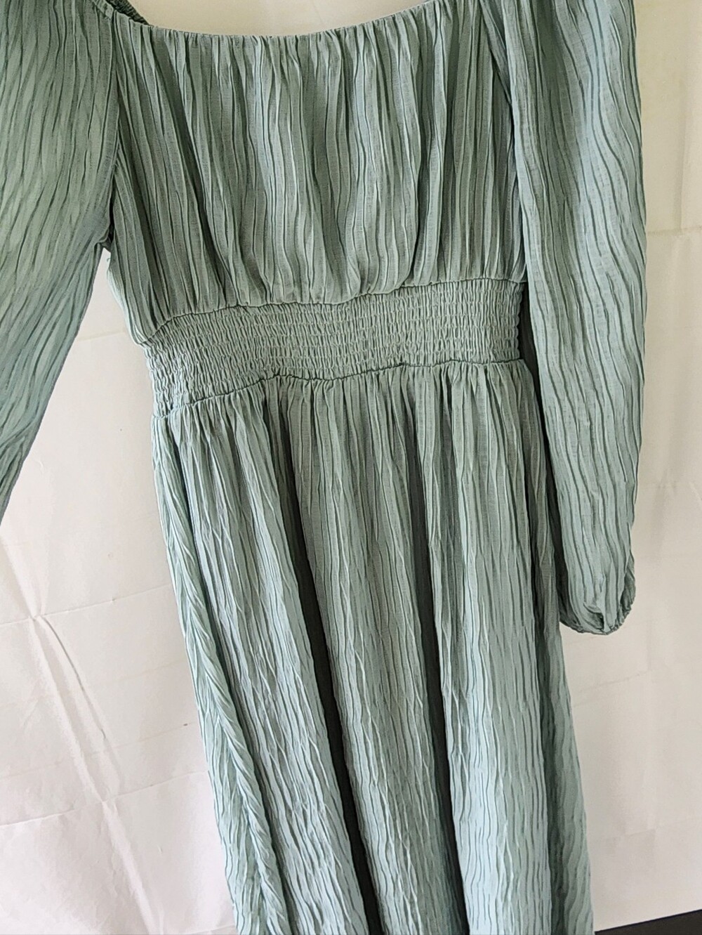 Baltic Born  Sage Long Sleeve Smocked Waist Maxi Dress - Picture 11 of 15